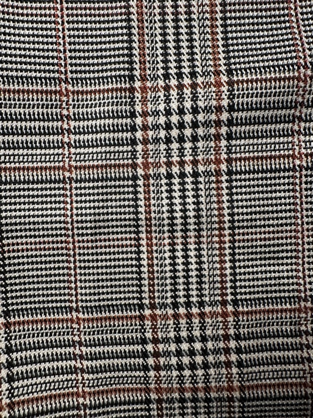 Zara Checked Tailored Trousers in Black, White and Brown - Picture 6 of 6